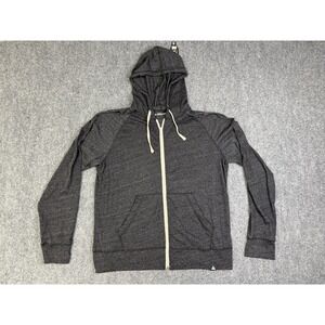 Men's American Giant Dark Gray Lightweight Full Zip Hoodie Size Large USA Made
